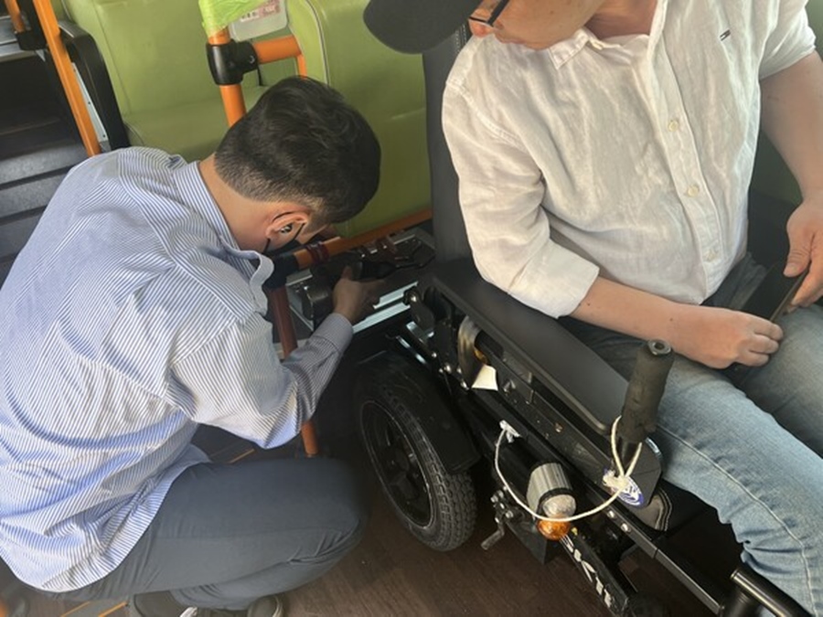 정의당 제주도당 장애인위원회는 지난 20일 제1차 교통약자 이동권 모니터링을 실시했다. 사진 제공=정의당 제주도당