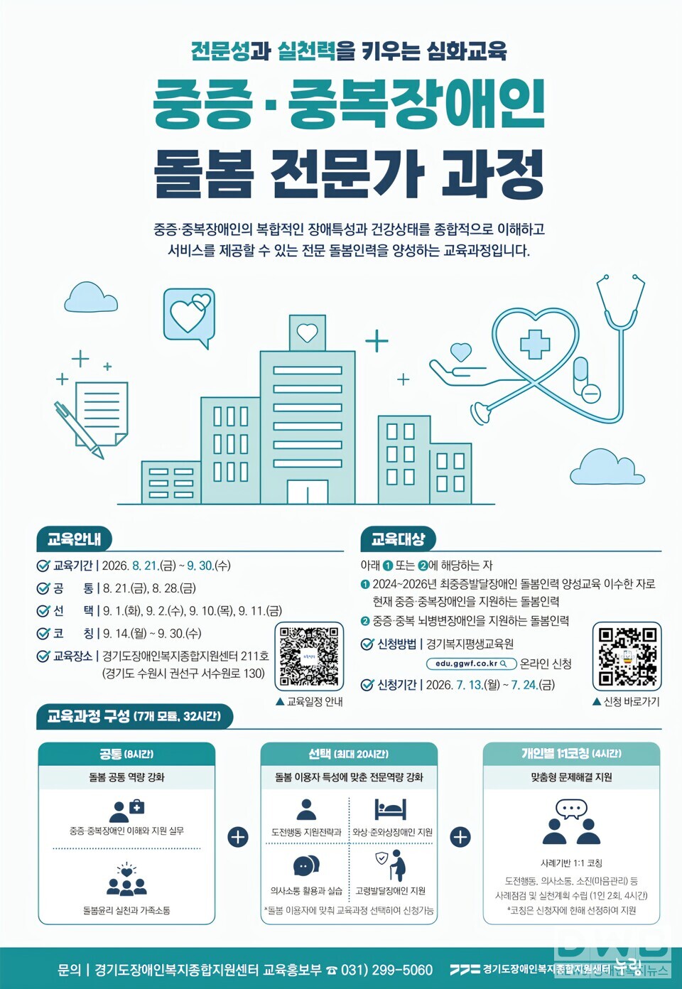 누림센터, 전국 최초 ‘중증·중복장애인 돌봄 전문가 과정’ 운영/자료=경기도장애인복지종합지원센터